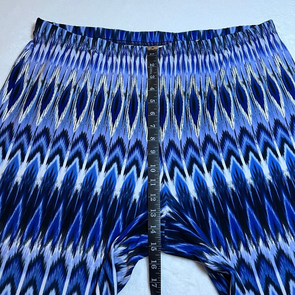 Chico's Navy and White Patterned Wide Leg Pants - Picture 8 of 14